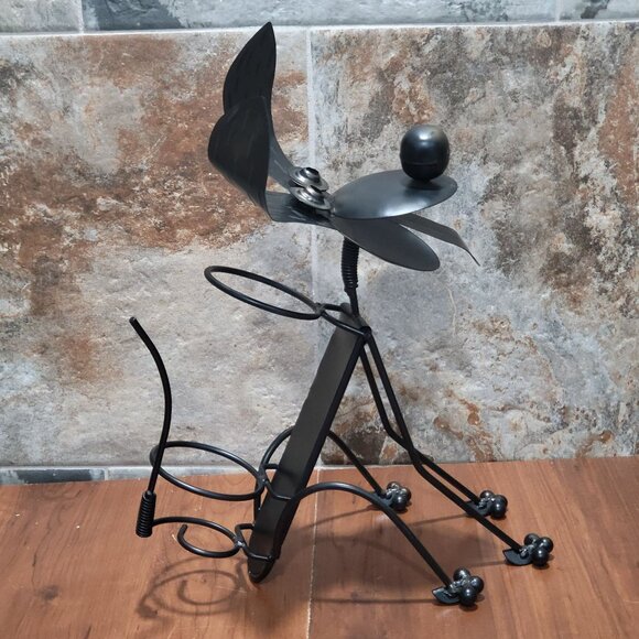 Metal Dog Wine Bottle Holder Floppy Eared Wagging Tail Decorative Puppy - Picture 11 of 12